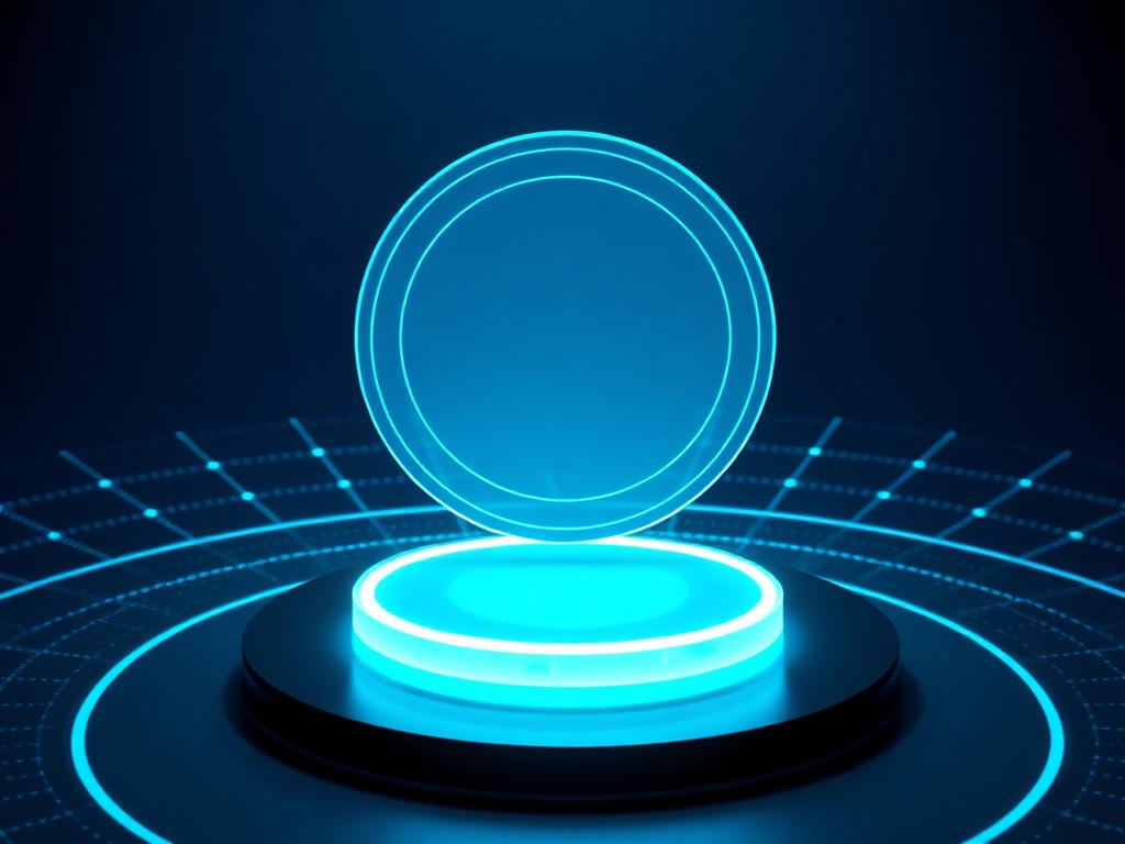 Abstract render of a token being deployed on-chain